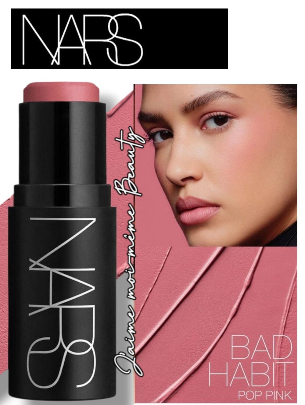 NARS Pop Pink The Multi Stick Cream Blush, Lips & Eyes - Bad Habit - NEW